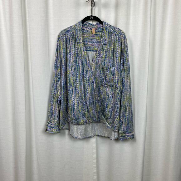 Anthropologie Pilcro Tisha Surplice Faux Wrap Top Sz.XL - Picture 5 of 13